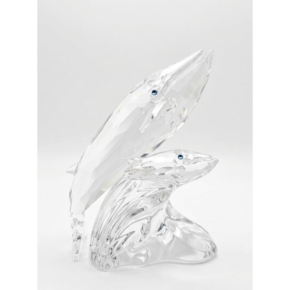 1992 Swarovski Crystal SCS Annual Edition "Care For Me" Whales Figurine No Box